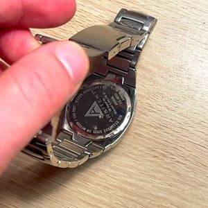 Fossil blue and silver watch